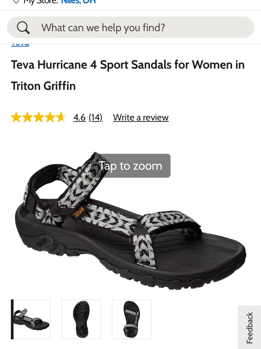 Teva Hurricane 4 Sport Sandal Size 8 - Picture 6 of 6